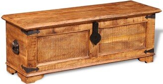 Storage Chest Rough Mango Wood - brown