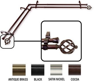 InStyleDesign Torison Corner Window Double Curtain Rod 13/16 inch dia.