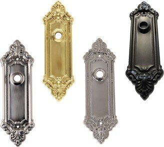 Elegant Door Trim Escutcheon Plate With Hub For Antique Knobs & Doors - Victorian Design