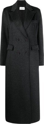 Double-Breasted Wool Maxi Coat-AA