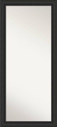 30 x 66 Non-Beveled Shipwreck Black Full Length Floor Leaner Mirror