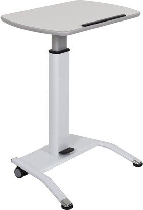 White Steel Pneumatic Height Adjustable Lectern