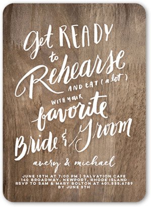 Rehearsal Dinner Invitations: Favorite Couple Rehearsal Dinner Invitation, Brown, 5X7, Standard Smooth Cardstock, Rounded