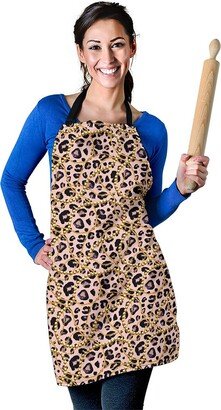 Leopard Pattern Apron - Printed Print Custom With Name/Monogram Perfect Gift For Lover