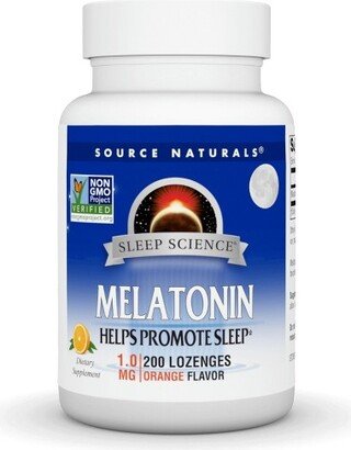 Source Naturals, Inc. Sleep Science Melatonin 1 mg, Orange 200 Lozenge 200 Lozenge