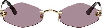 Gold 'Panthère de Cartier' Sunglasses-AA