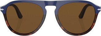 Round-Frame Tinted Sunglasses-AB