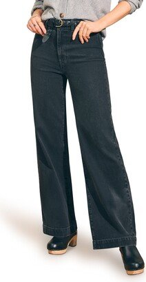 High Waist Wide Leg Jeans-AA