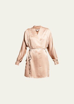 Washable Silk Short Robe