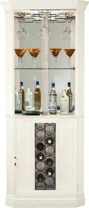 690046 Piedmont V Corner Wine Cabinet 690046 Aged Linen