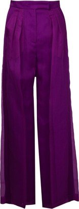 High Waist Wide Leg Trousers-AJ