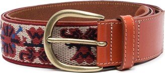 MARANT Patterned-Jacquard Leather Belt