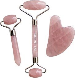 The Rose Quartz Trio Soothing Facial Set ($91 value)