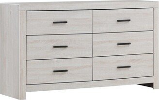 Furniture Brantford 6-drawer Dresser Barrel Oak And Coastal White