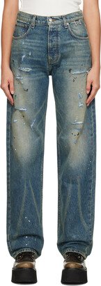 Indigo Wide-Leg Jeans-AA