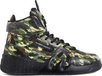 Talon camouflage high-top sneakers