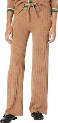 Sweater Rib Lounge Sweatpants (Camel) Women's Clothing