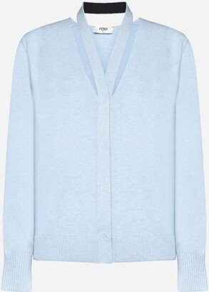 Wool And Cashmere Cardigan-AE