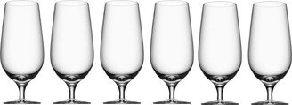 Set Of Six Beer Lager Glasses