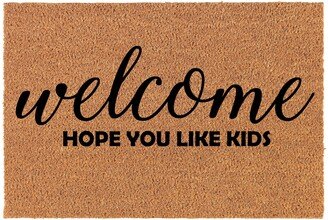 Welcome Hope You Like Kids Funny Coir Doormat Door Mat Entry Housewarming Gift Newlywed Wedding New Home