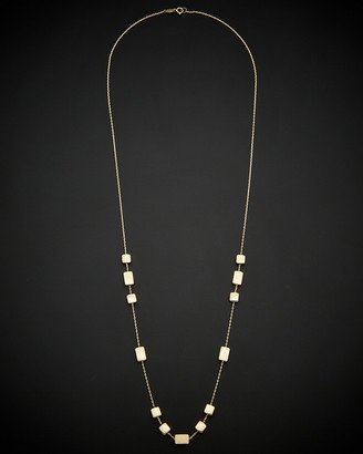 14K Alternating Square & Rectangle Geometric Station Necklace