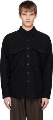 Black Button-Down Shirt-AA