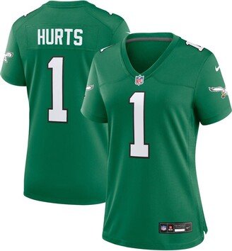 Women's Jalen Hurts Kelly Green Philadelphia Eagles Game Player Jersey