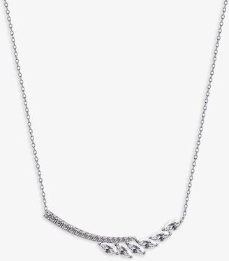 Carat London Womens Silver Laeta Sterling Silver and Cubic Zirconia Necklace