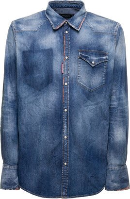 D-suqared2 Men's Classic Western Washed Denim Shirt