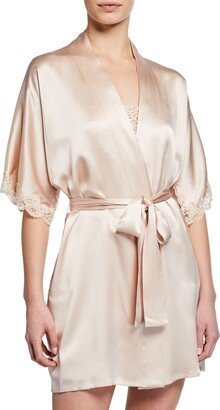 Bijoux Short Silk Robe-AA