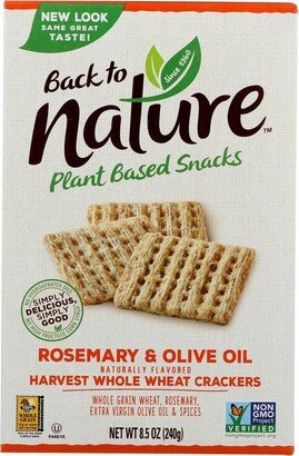 Back To Nature - Crackers Rosemary & olive Oil - Case of 12 - 8.5 Oz