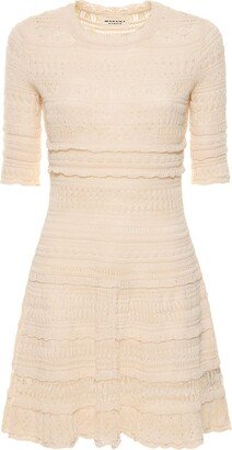 MARANT ETOILE Fauve Crochet Cotton Mini Dress