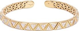 18K Yellow Gold Triangolini Diamond Bangle Bracelet