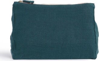 Zip-Fastening Linen Pouch