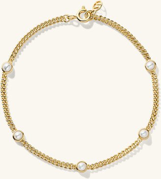 Pearl Curb Chain Bracelet