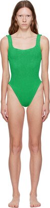 Green Square Neck Swimsuit-AA