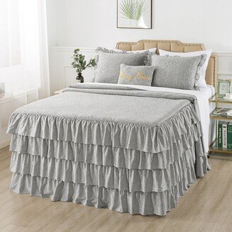 Knit Ruffled Skirt Bedspreads 30 Drop Ruffled Style