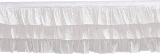 3 Layer Ruffled Crib/Toddler Bed Skirt - White