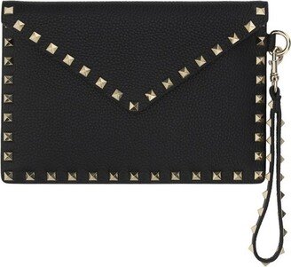 Garavani Rockstud Foldover Top Clutch Bag-AC