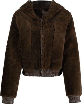 Hooded Shearling Jacket-AG