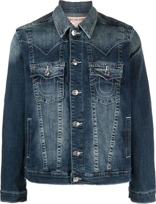 Jimmy horseshoe-print denim jacket