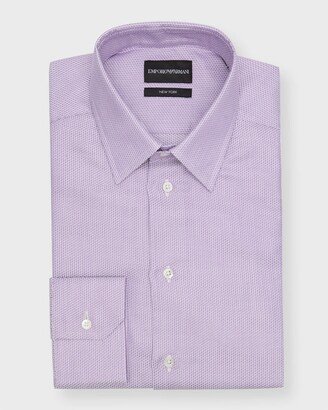 Men's Micro-Print Cotton Dress Shirt