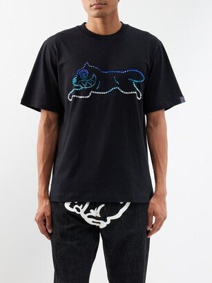 Running Dog Crystal-embellished Cotton T-shirt