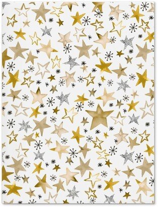 Journals: Winter Stars Christmas - Gold Journal, Yellow