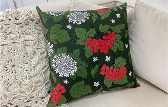 Floral Throw Pillow Cover | Velvet Case Decorative Pillow Covers Housewarming Gift Farmhouse Cushion Made in Ukraine