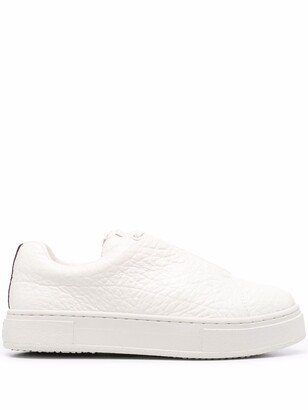 Doja pebbled-leather low-top sneakers