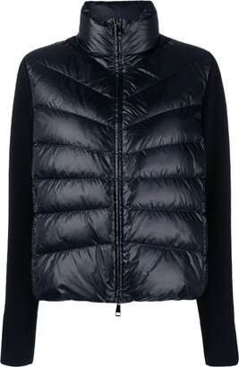 Contrasting-Sleeve Padded Jacket