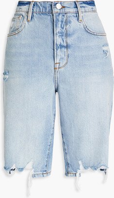 Le Vintage Bermuda distressed denim shorts-AB