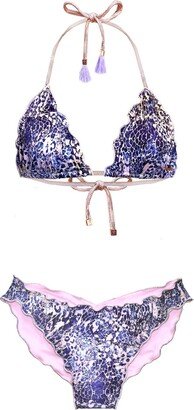 Elin Ritter Ibiza Lilac Rose Animal Print Recycled Bikini Gio Verena