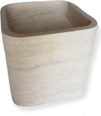 Custom Marble Sink Bucket Bathroom Powder Room Vanity Top Cubic-AA